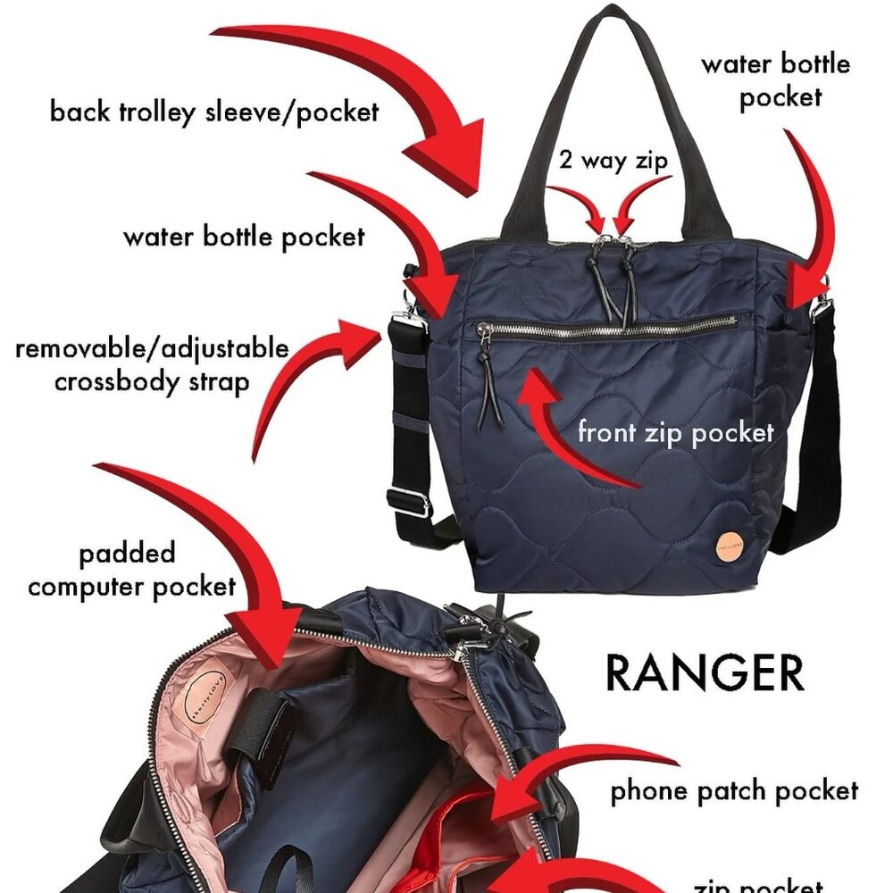 Shorty Love Ranger - Large Quilted Tote